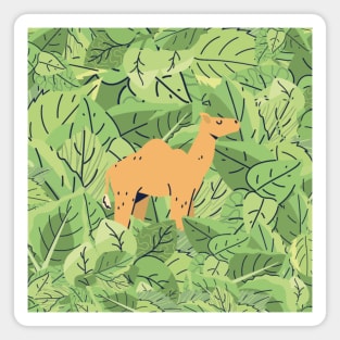 Camel in Leaves Magnet